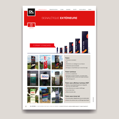 Panneau de signalétique extérieure