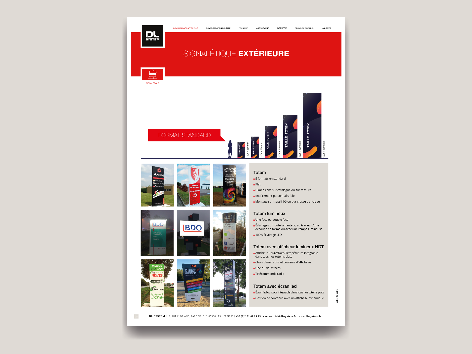 Panneau de signalétique extérieure